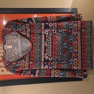 Tracy Porter Boho Folkloric Hoodie Sweater Size 8-10